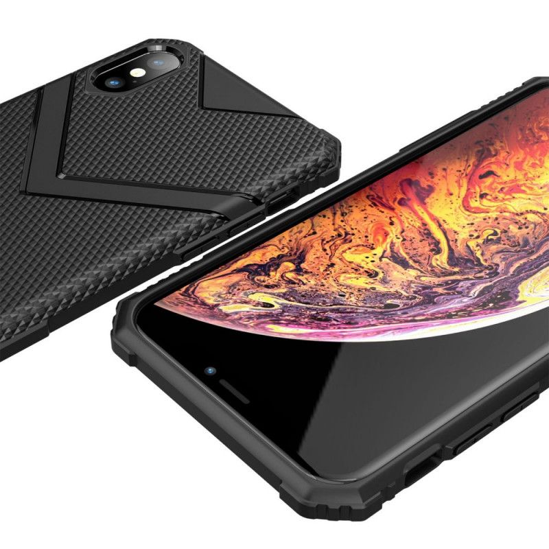 Hülle iPhone X Schwarz Schild