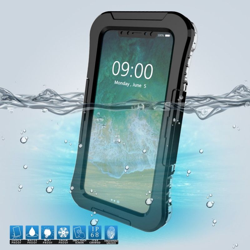 Hülle iPhone X Schwarz Wasserdicht 6M
