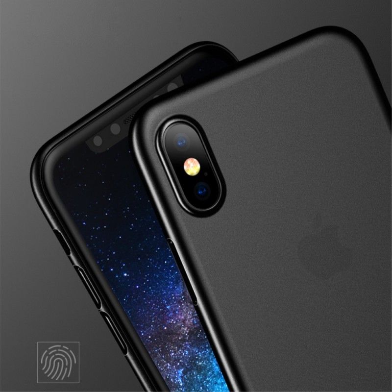 Hülle iPhone X Schwarz Weiche Serien Usams