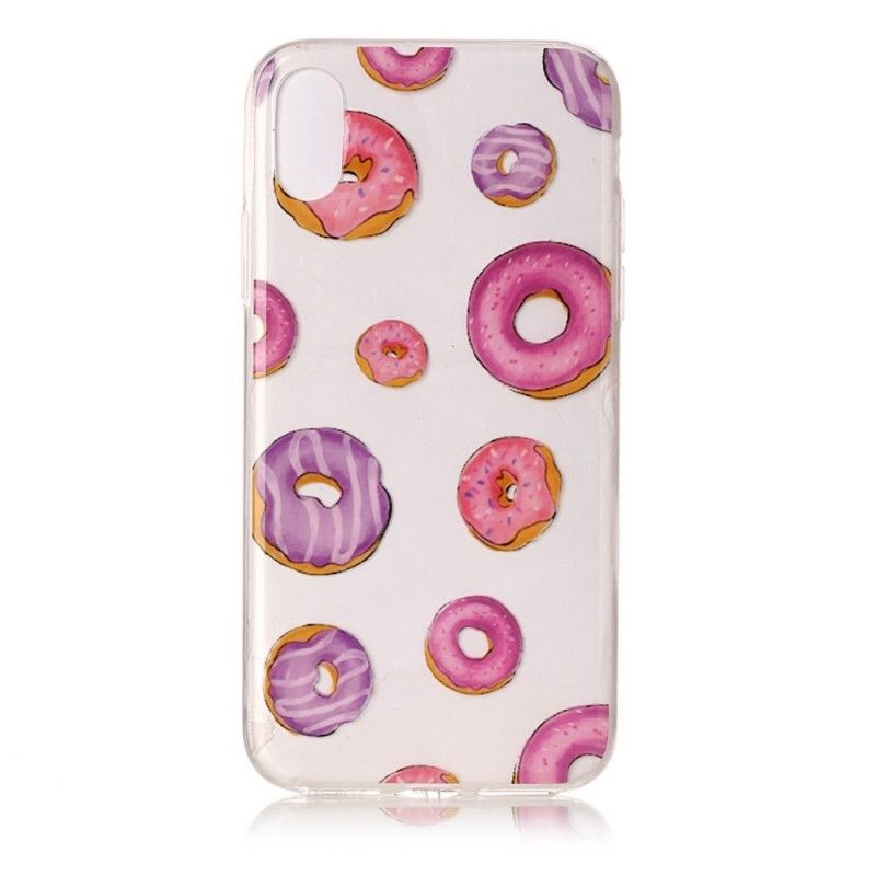 Hülle iPhone X Transparenter Donutfächer