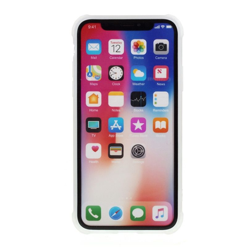 Hülle iPhone X Weiß Auffälliger Geometrischer Marmor