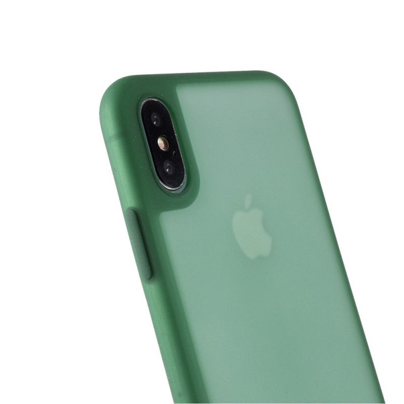 Hülle iPhone X Weiß Durchscheinende Silikonfarben