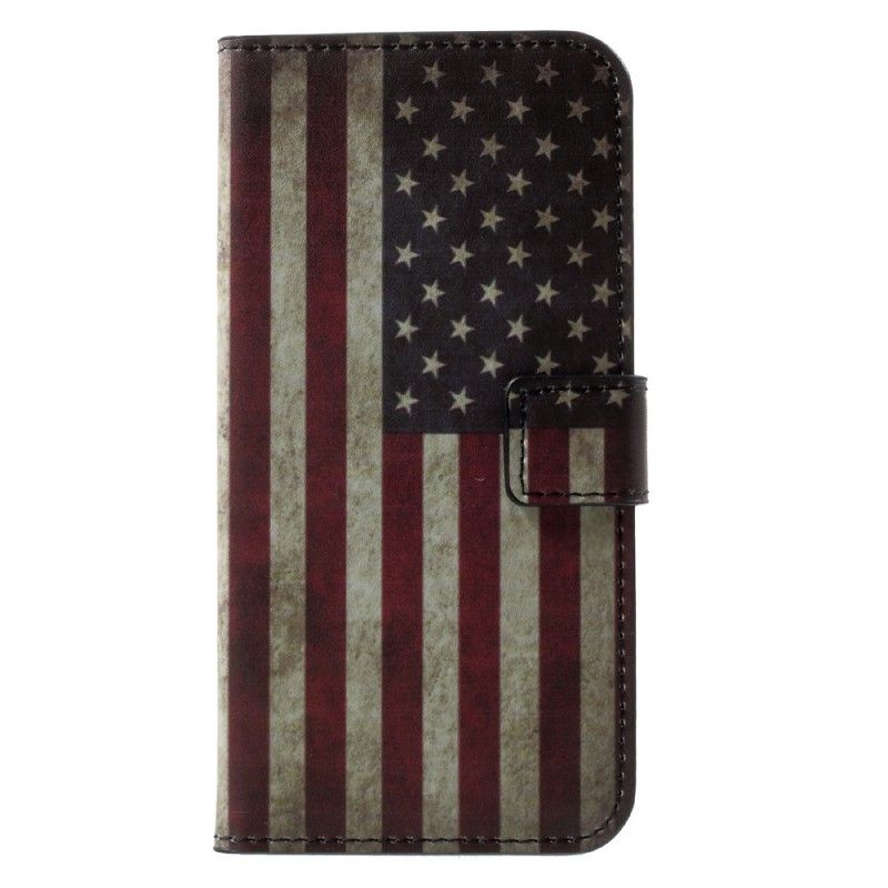 Lederhüllen iPhone X Handyhülle Usa-Flagge