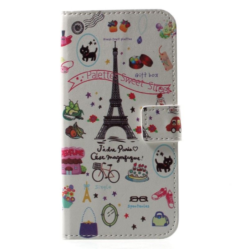 Lederhüllen iPhone X Ich Liebe Paris