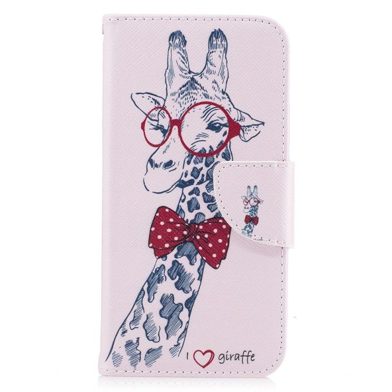 Lederhüllen iPhone X Nerd-Giraffe