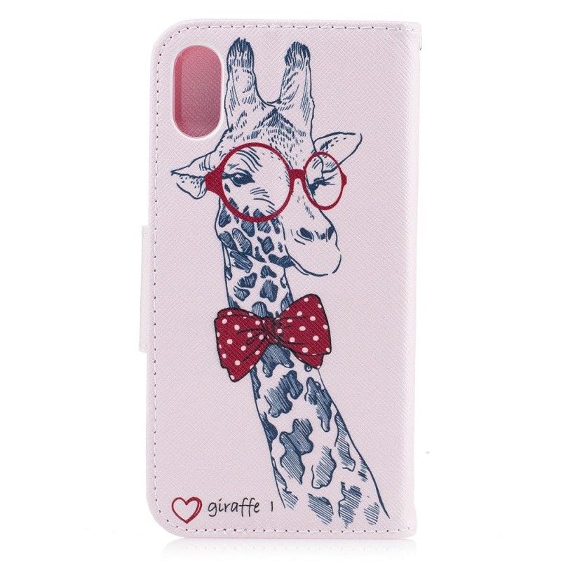 Lederhüllen iPhone X Nerd-Giraffe