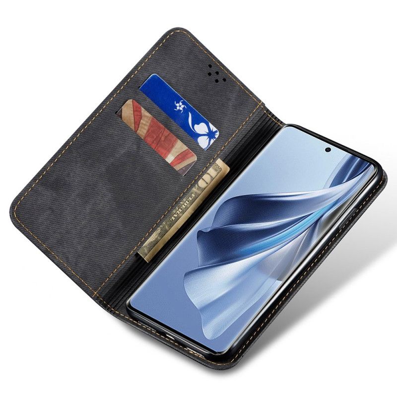 Flip Case Für Realme C63 Denim-stoff