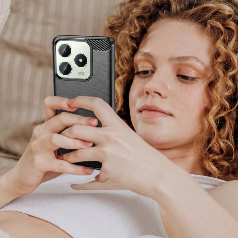 Hülle Realme C63 Handyhülle Gebürstete Kohlefaser
