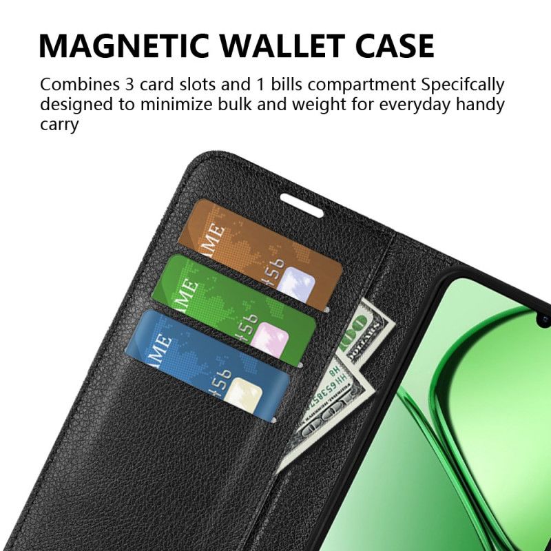 Lederhüllen Für Realme C63 Klassisches Litschi-kunstleder