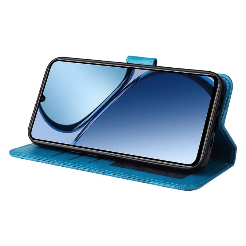 Lederhüllen Realme C63 Handyhülle Sonnenblumenmuster