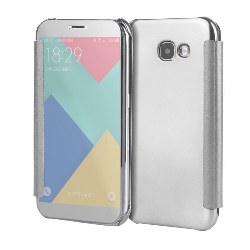 Flip Case Für Samsung Galaxy A5 2017 Dunkelblau Spiegel