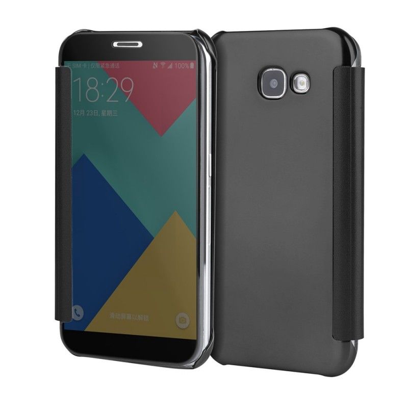 Flip Case Für Samsung Galaxy A5 2017 Dunkelblau Spiegel