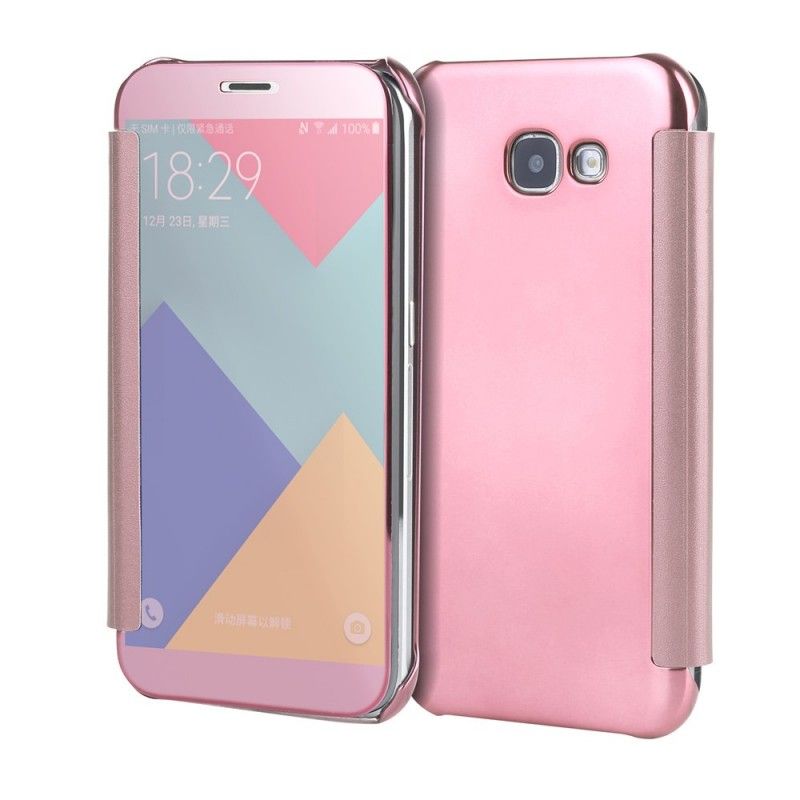 Flip Case Für Samsung Galaxy A5 2017 Dunkelblau Spiegel