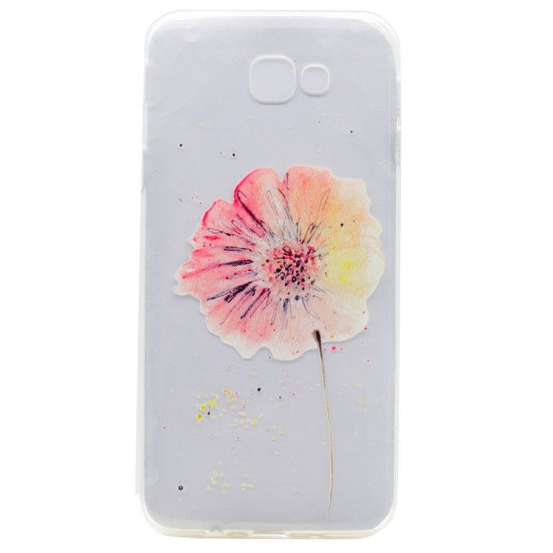 Hülle Samsung Galaxy A5 2017 Handyhülle Transparente Aquarellmohnblume