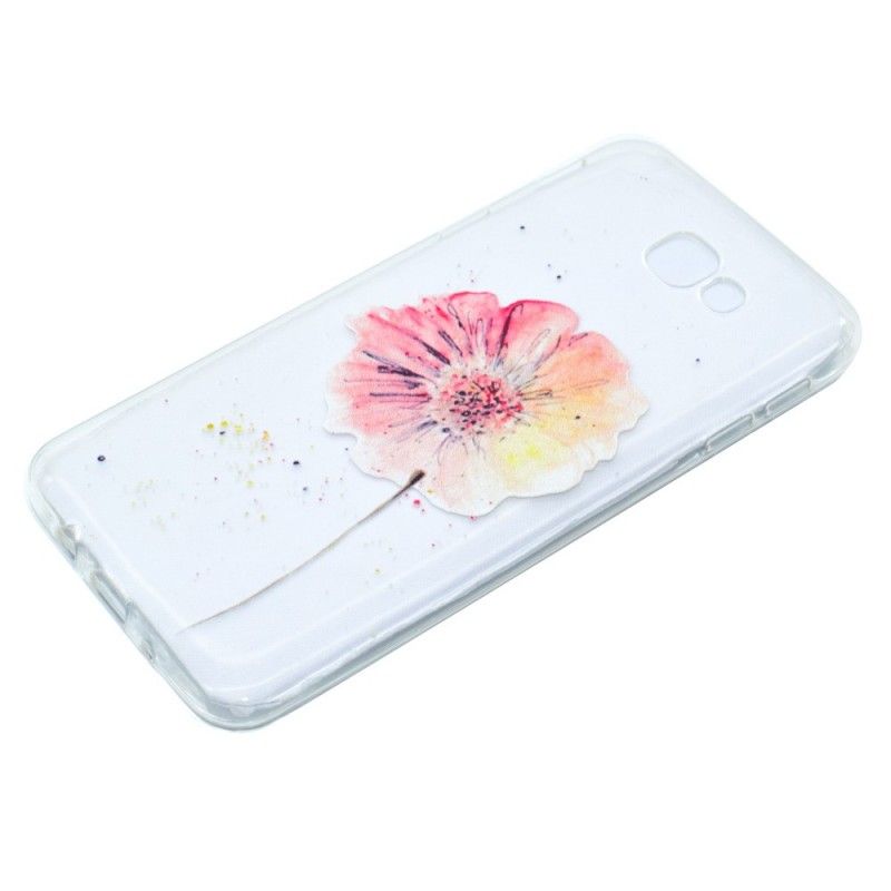 Hülle Samsung Galaxy A5 2017 Handyhülle Transparente Aquarellmohnblume