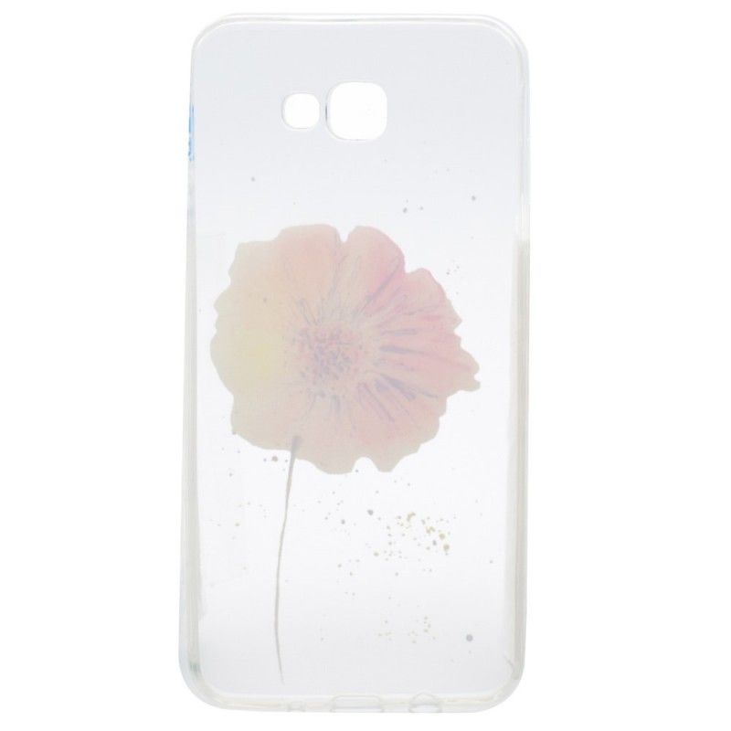 Hülle Samsung Galaxy A5 2017 Handyhülle Transparente Aquarellmohnblume