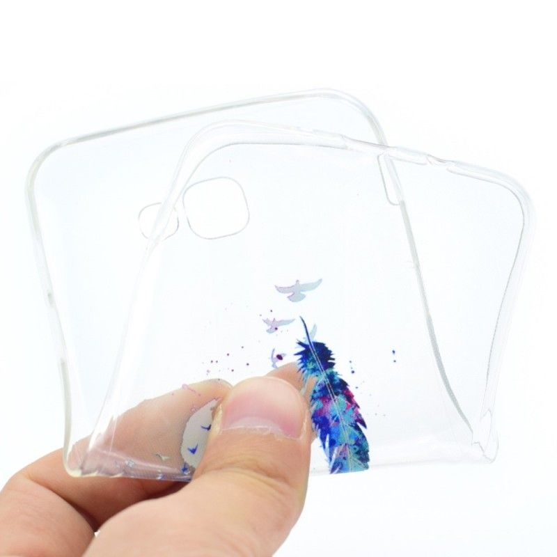 Hülle Samsung Galaxy A5 2017 Handyhülle Transparente Federn