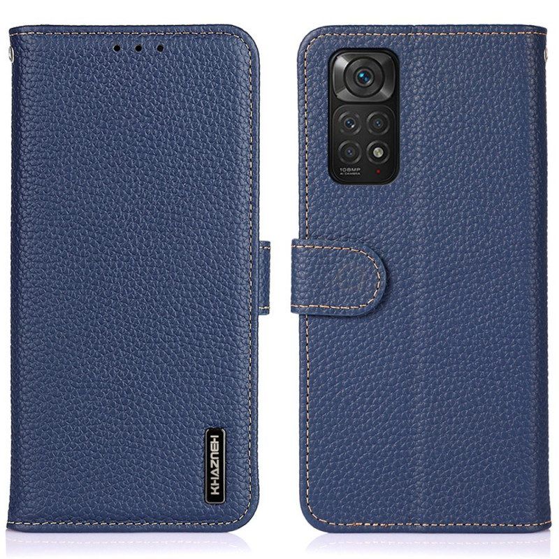 Flip Case Für Xiaomi Redmi Note 11 / 11S Khazneh Litschi-leder
