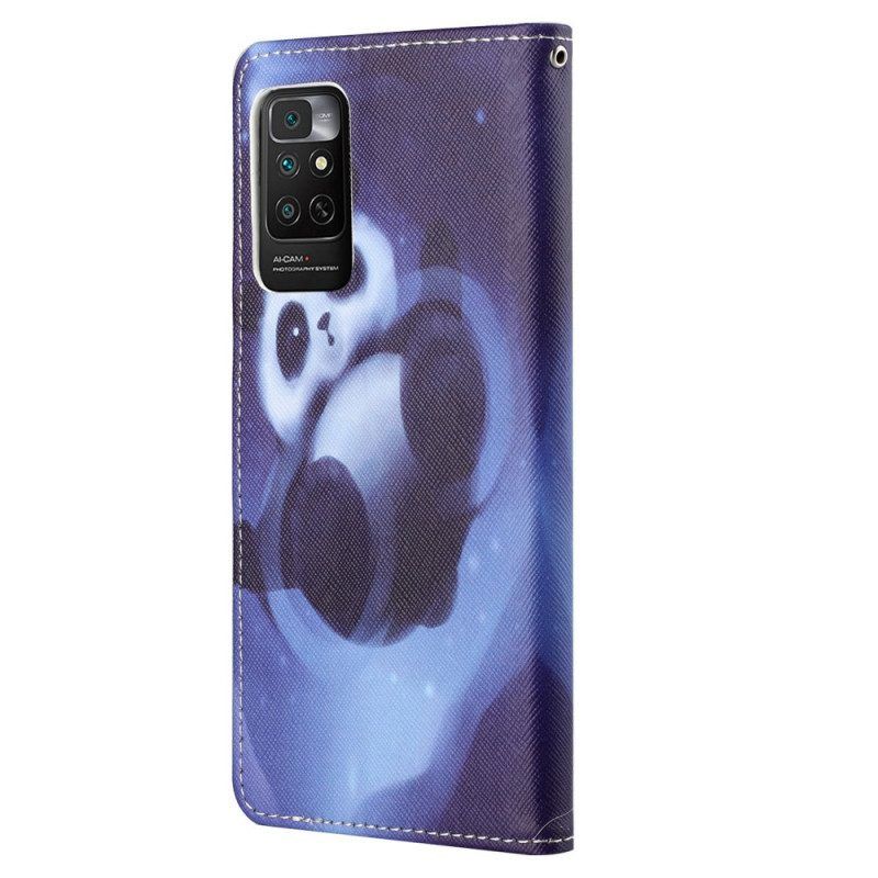 Flip Case Für Xiaomi Redmi Note 11 / 11S Panda-weltraum