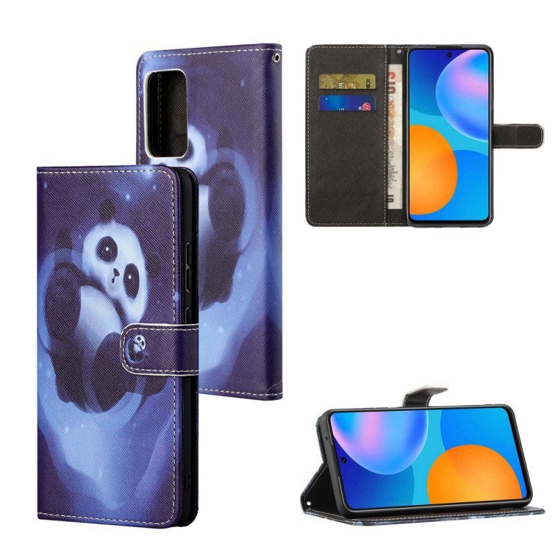 Flip Case Für Xiaomi Redmi Note 11 / 11S Panda-weltraum