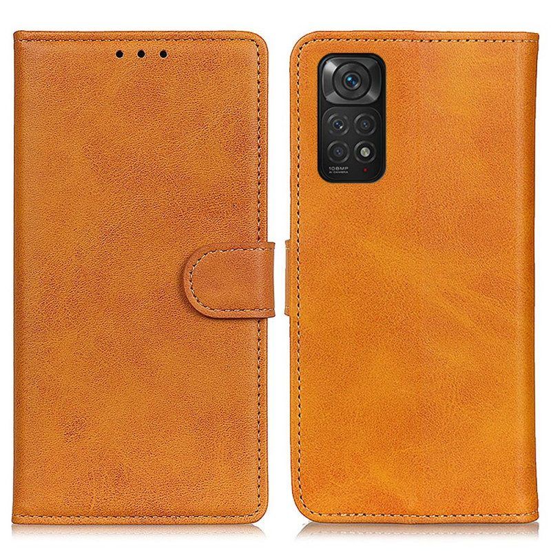 Flip Case Für Xiaomi Redmi Note 11 / 11S Retro-mattledereffekt