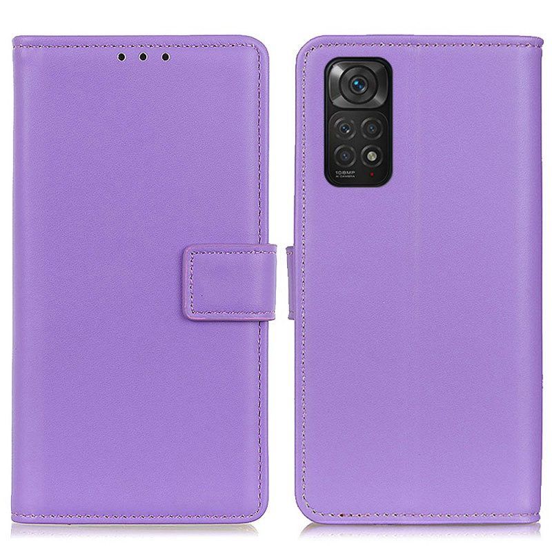 Flip Case Für Xiaomi Redmi Note 11 / 11S Schlichtes Kunstleder