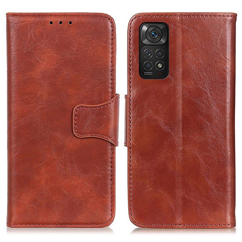 Flip Case Für Xiaomi Redmi Note 11 / 11S Flip Case Texturierte Magnetische Klappe