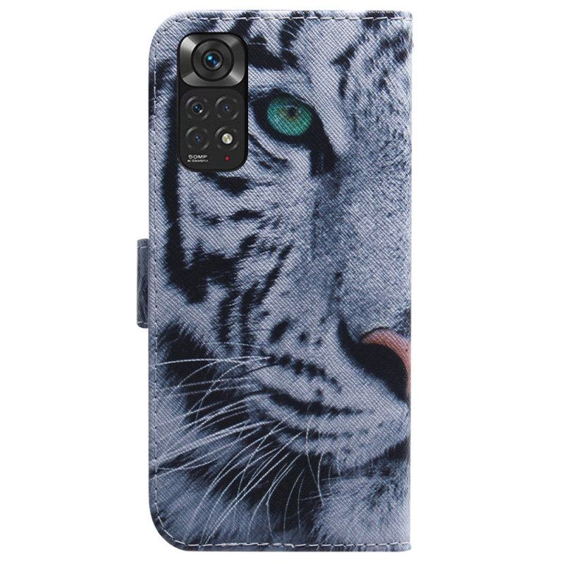 Flip Case Für Xiaomi Redmi Note 11 / 11S Tigergesicht