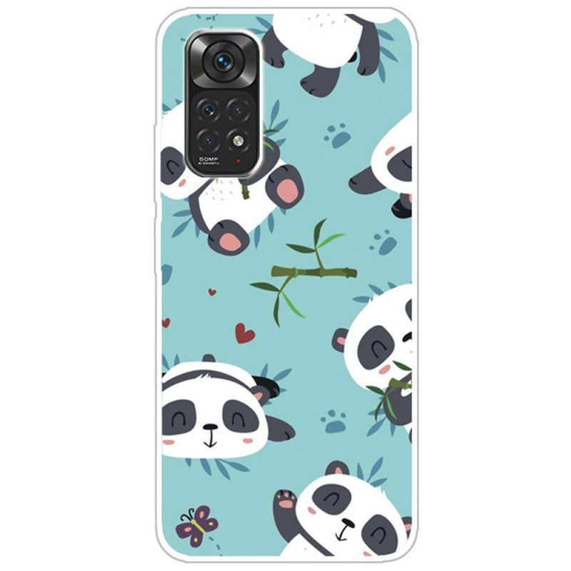 Handyhülle Für Xiaomi Redmi Note 11 / 11S Ein Haufen Pandas