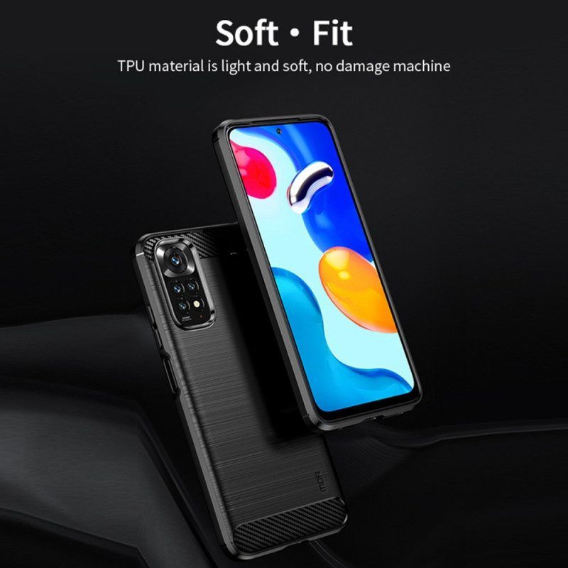 Handyhülle Für Xiaomi Redmi Note 11 / 11S Mofi Gebürstete Kohlefaser