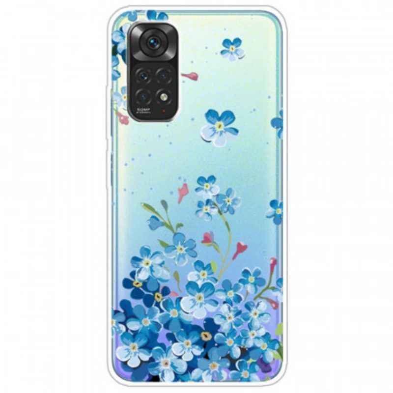 Handyhülle Für Xiaomi Redmi Note 11 / 11S Strauß Blauer Blumen