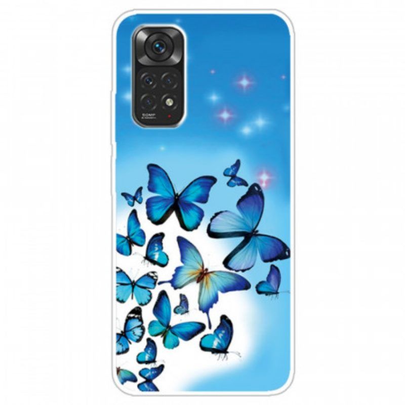 Hülle Für Xiaomi Redmi Note 11 / 11S Blaue Schmetterlinge