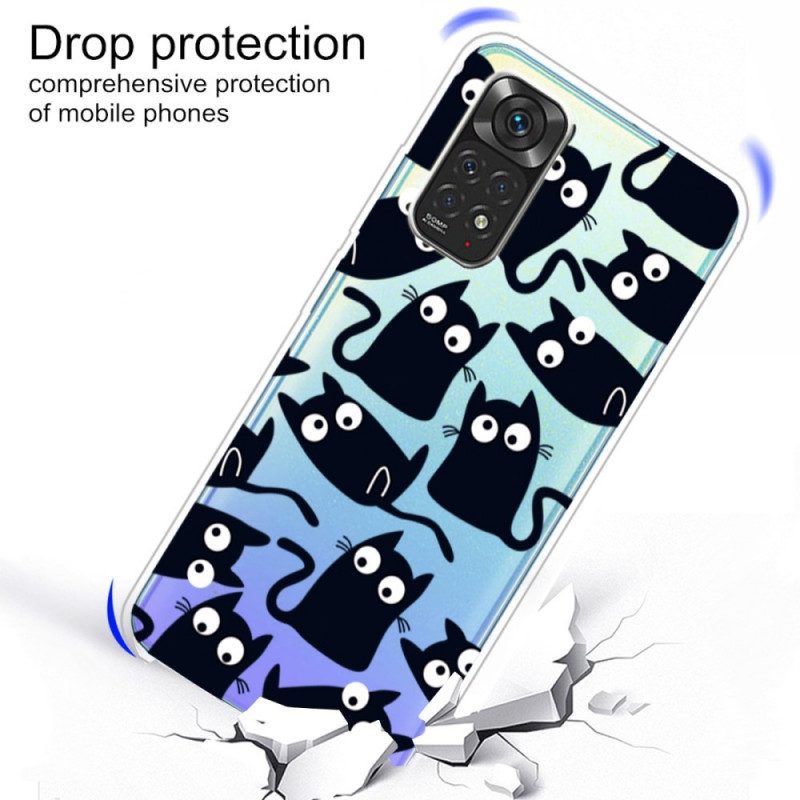 Hülle Für Xiaomi Redmi Note 11 / 11S Mehrere Schwarze Katzen
