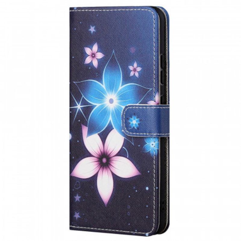 Lederhüllen Für Xiaomi Redmi Note 11 / 11S Mit Kordel Mondriemenblumen