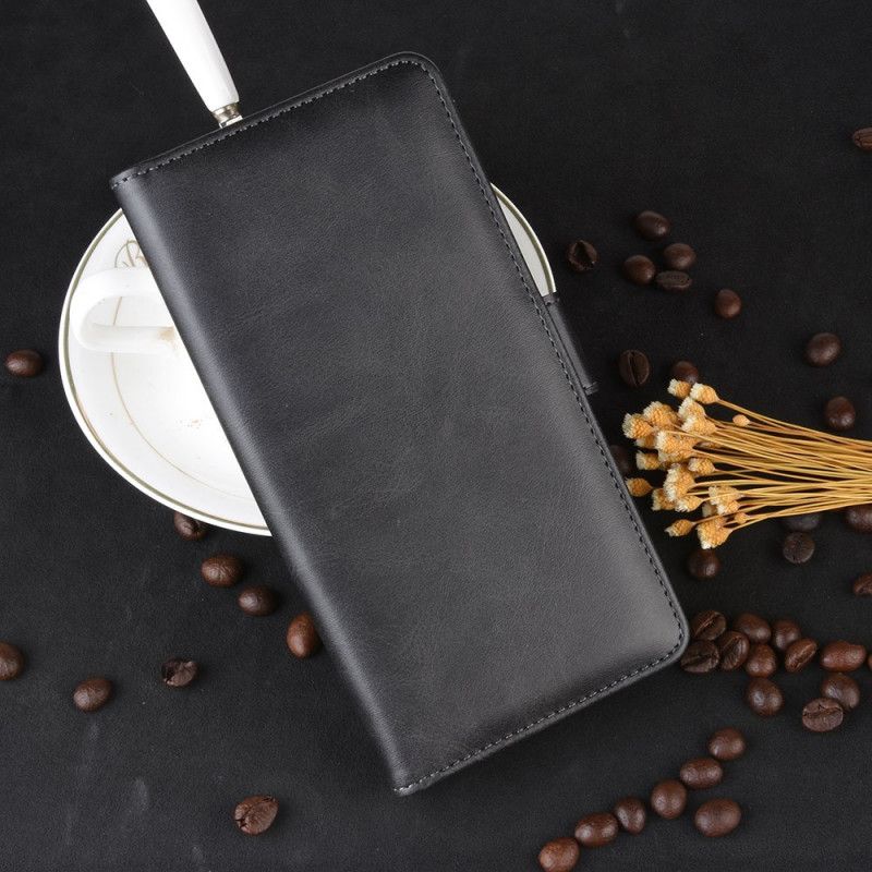 Lederhüllen Oppo Reno 10x Zoom Schwarz Handyhülle Doppelklappe