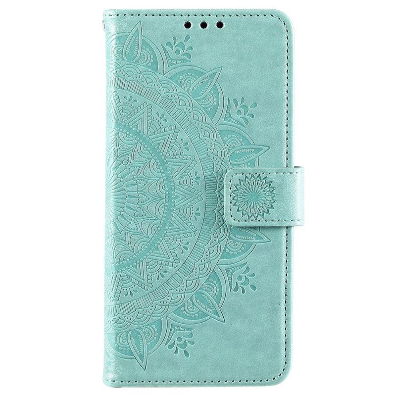 Flip Case Für Samsung Galaxy S22 Plus 5G Sonnenmandala