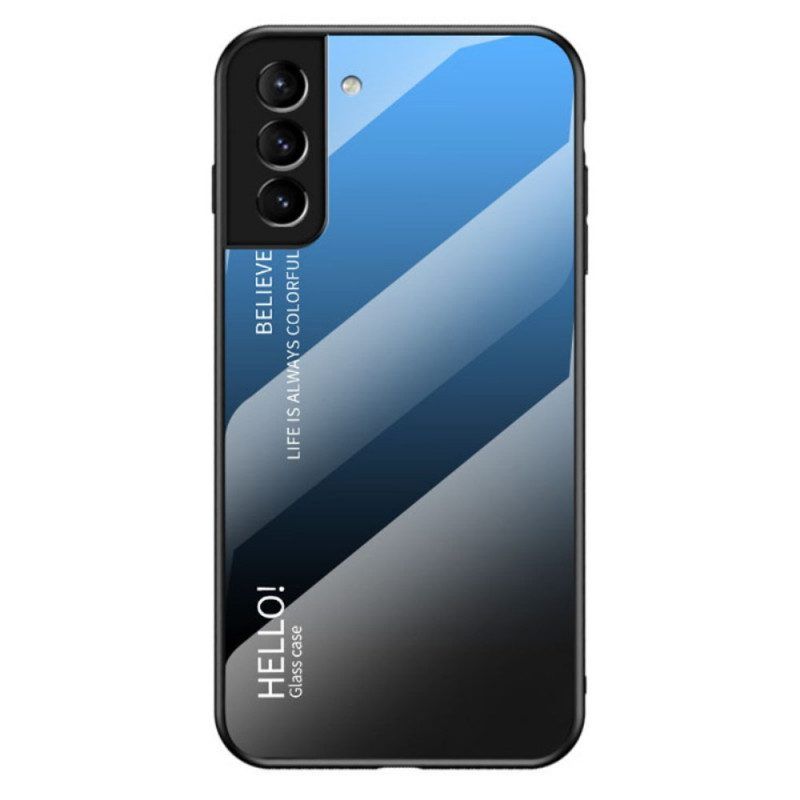 Handyhülle Für Samsung Galaxy S22 Plus 5G Gehärtetes Glas Hallo