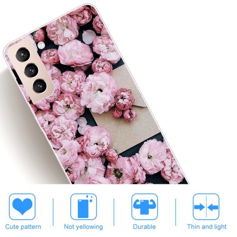 Handyhülle Für Samsung Galaxy S22 Plus 5G Pinke Blumen