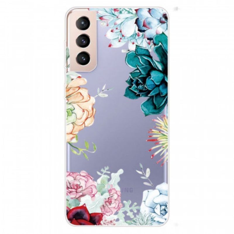 Hülle Für Samsung Galaxy S22 Plus 5G Nahtlose Aquarellblumen