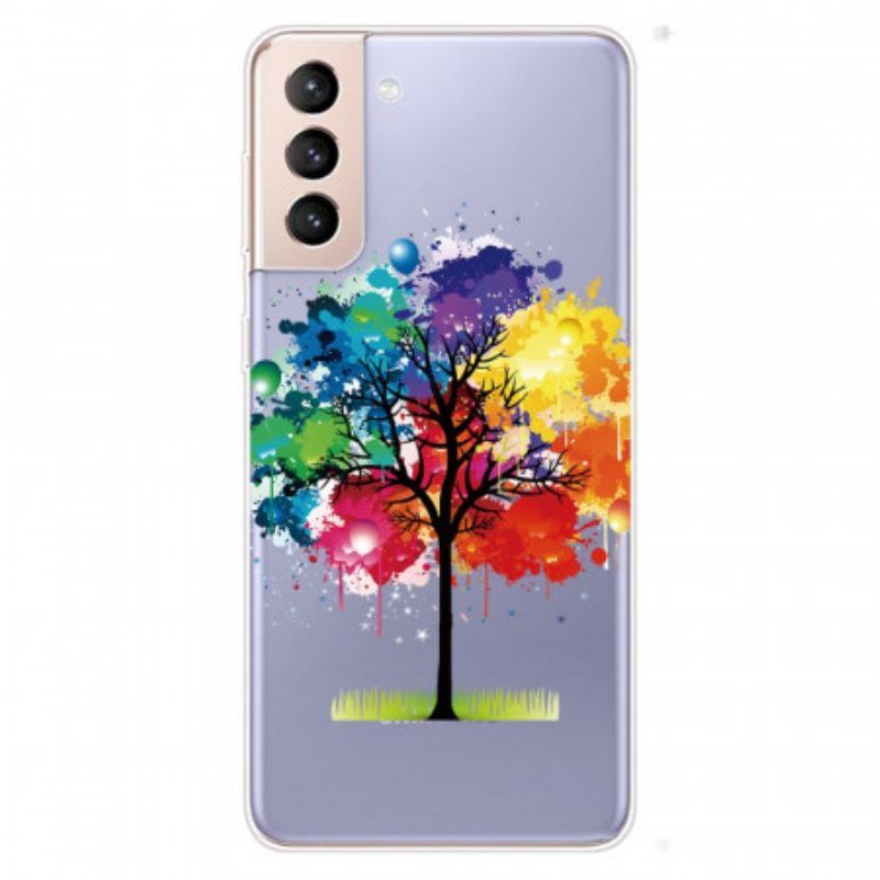 Hülle Für Samsung Galaxy S22 Plus 5G Nahtloser Aquarellbaum
