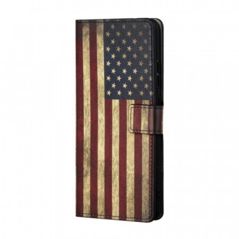 Lederhüllen Für Samsung Galaxy S22 Plus 5G Amerikanische Flagge