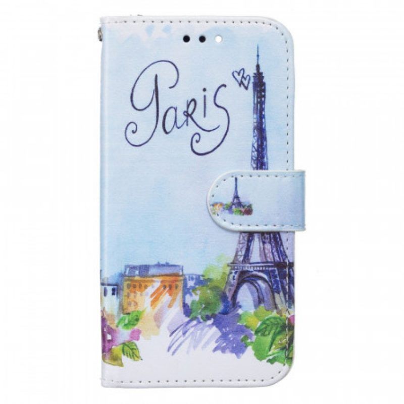 Lederhüllen Für Samsung Galaxy S22 Plus 5G Malerei Paris