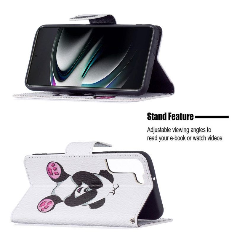 Lederhüllen Für Samsung Galaxy S22 Plus 5G Panda-spaß