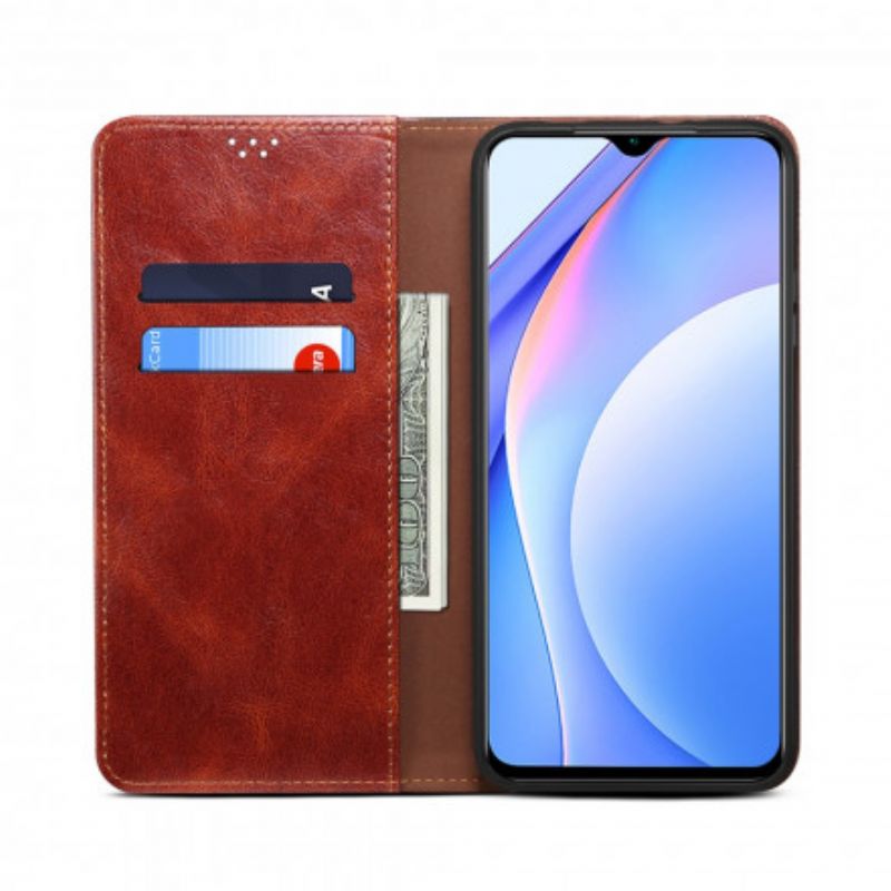 Flip Case Für Huawei P50 Pro Gewachstes Kunstleder