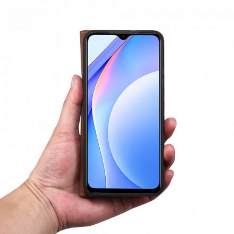 Flip Case Für Huawei P50 Pro Gewachstes Kunstleder