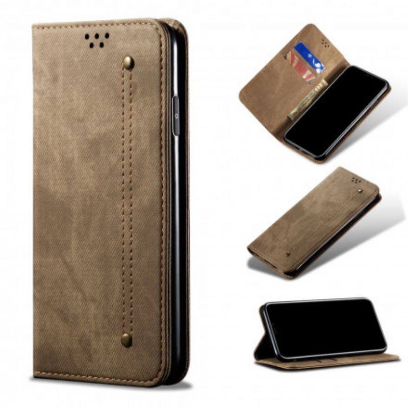 Flip Case Huawei P50 Pro Kunstleder-jeansstruktur