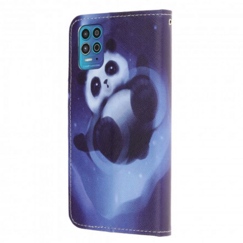 Lederhüllen Moto G100 Panda Space Riemchen