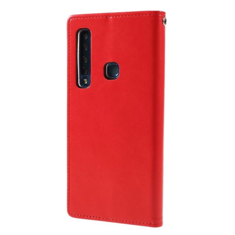 Flip Case Samsung Galaxy A9 Rot Quecksilber Mit Ledereffekt