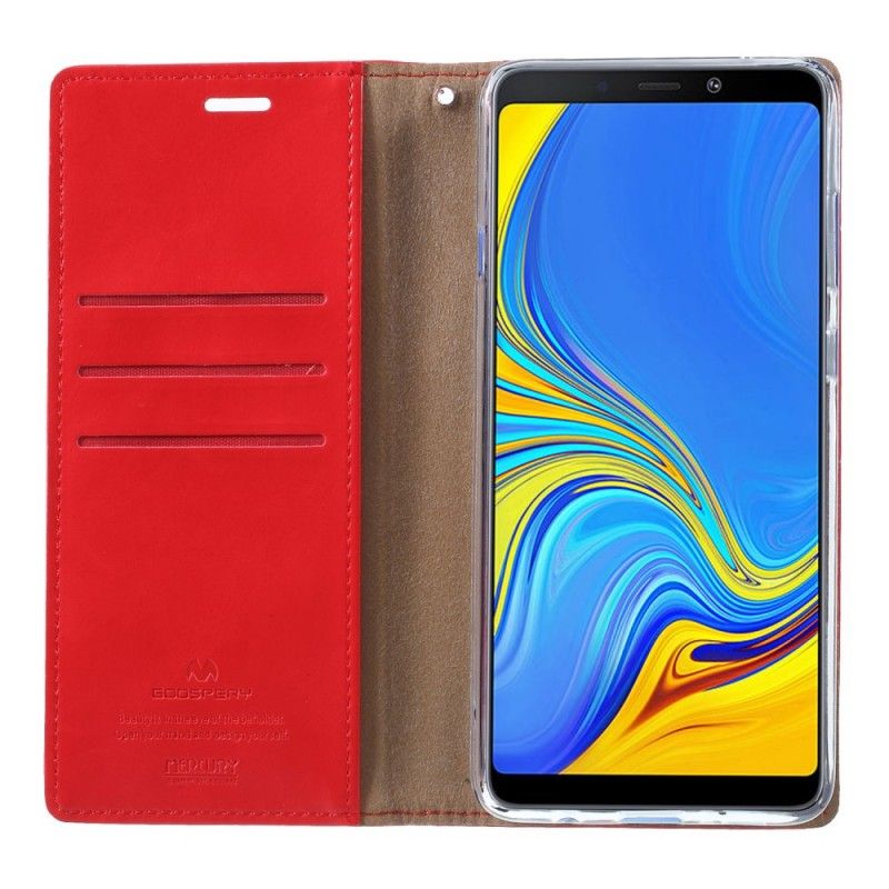 Flip Case Samsung Galaxy A9 Rot Quecksilber Mit Ledereffekt