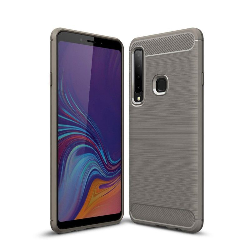 Hülle Samsung Galaxy A9 Schwarz Gebürstete Kohlefaser